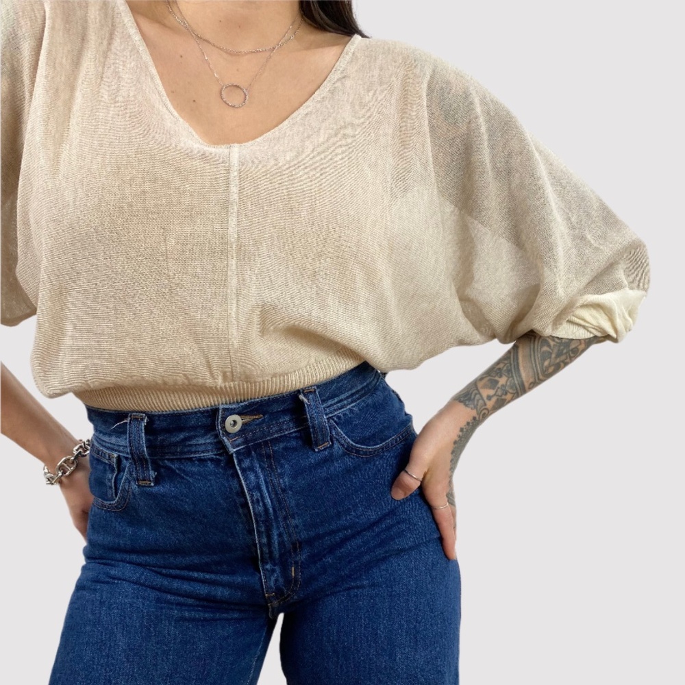 Stefano mortari semi sheer top